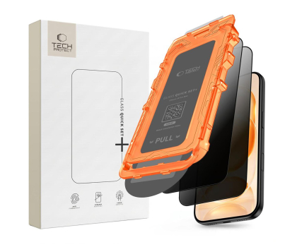 Szkło i folia ochronna Tech-Protect Szkło Prywatyzujące Quick Set Spy+ 2-Pack Do Iphone 18 Pro